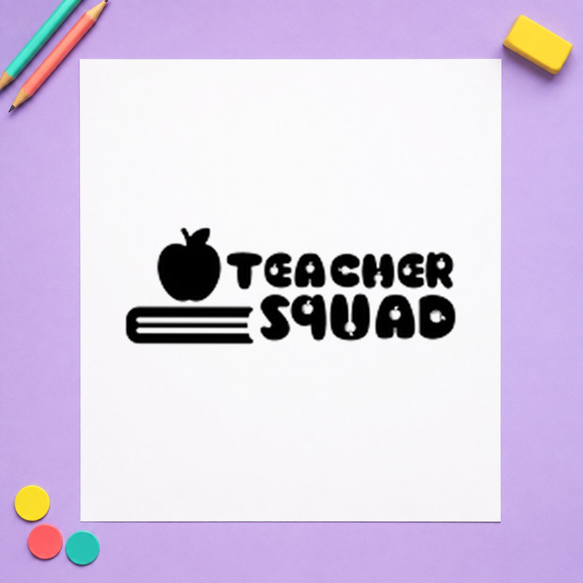 Teacher Squad Apple Pencil Pre-Inked Stamp – PSI in use 9