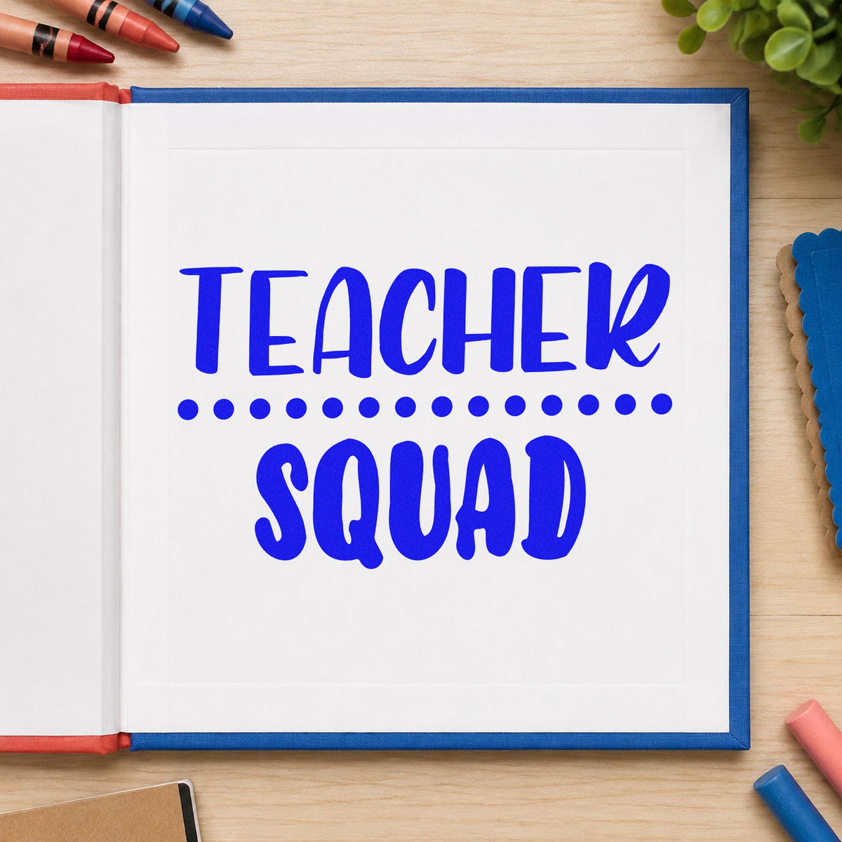 Teacher Squad Dotted Divider Stamp – Self-Inking in use 6
