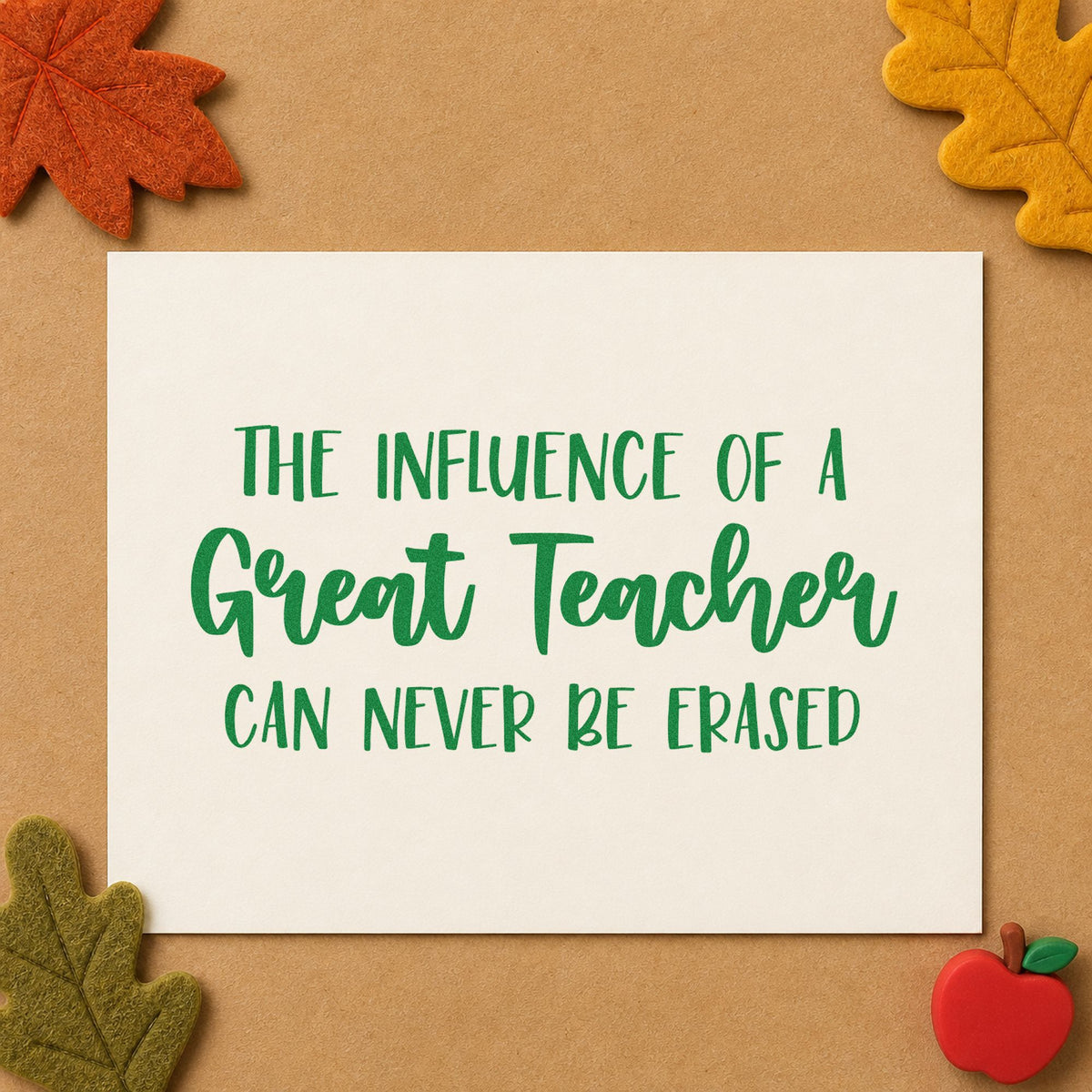 Great Teacher Lasting Influence Pre-Inked Stamp – PSI in use 3