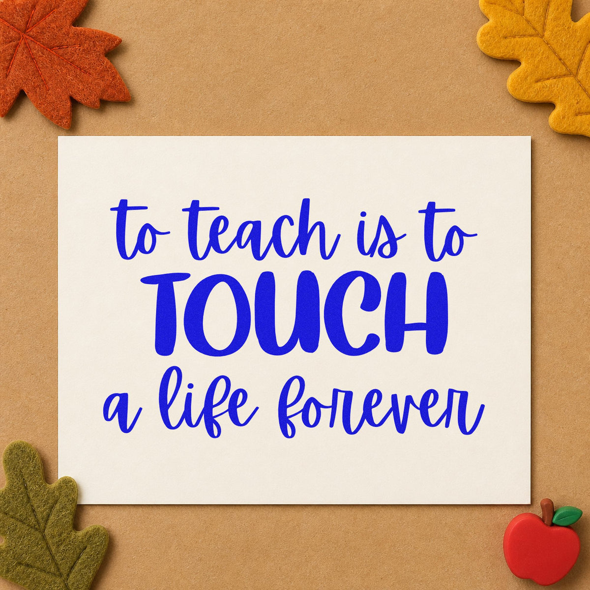 Teach Touch Life Forever Block Lettering Rubber Stamp – Wood Handle in use 5