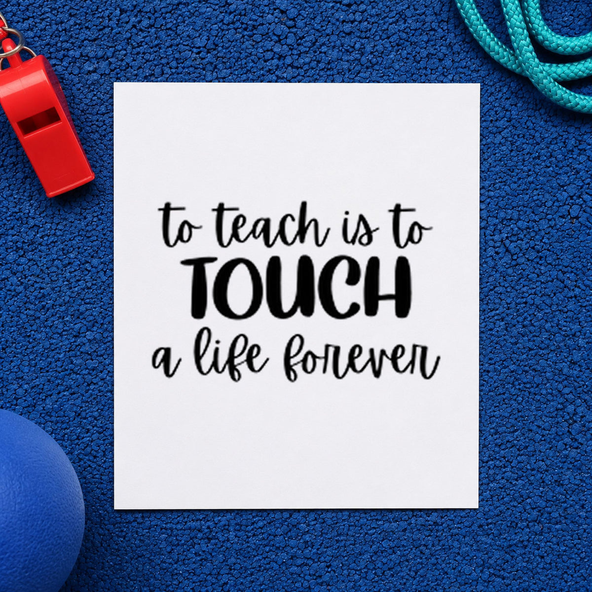 Teach Touch Life Forever Block Lettering Rubber Stamp – Wood Handle in use 9