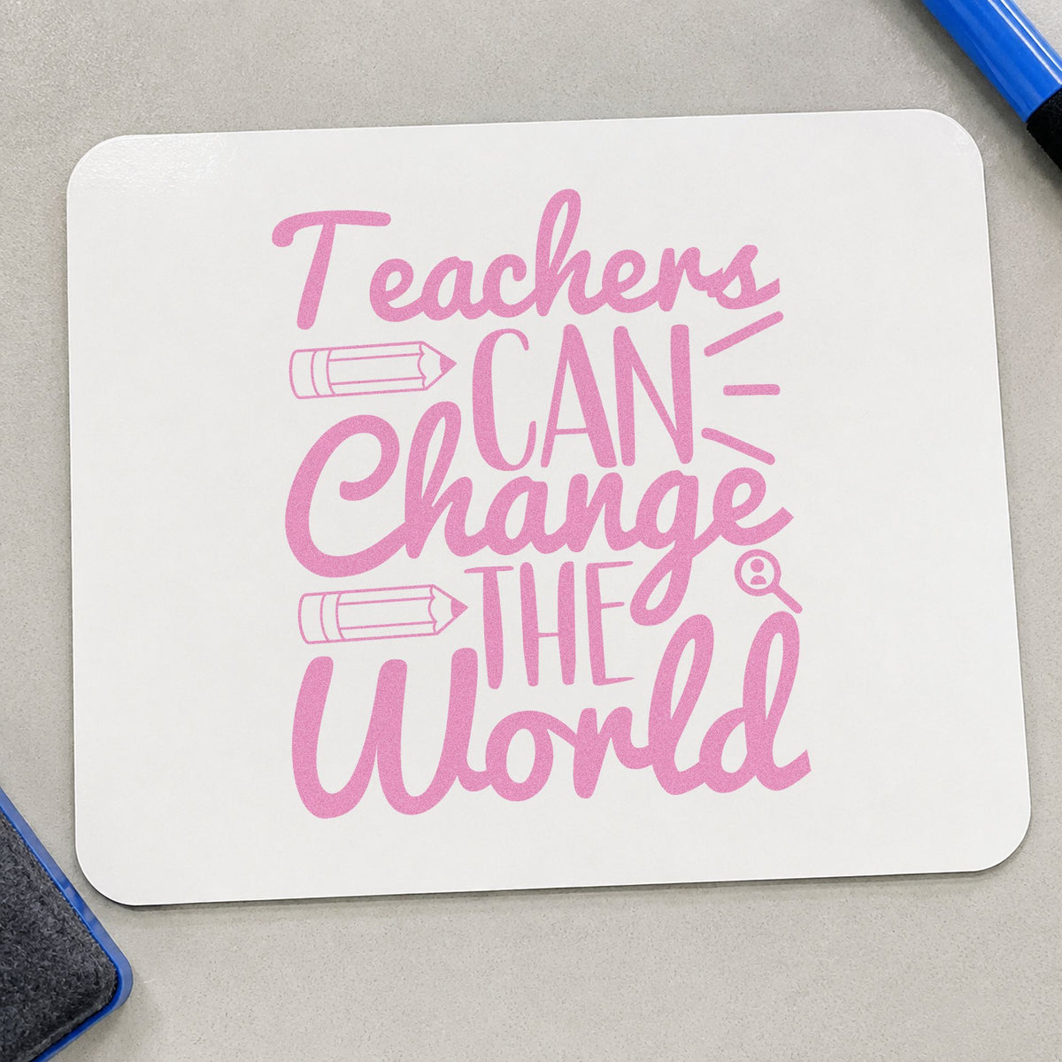 Teachers Can Change The World Rubber Stamp – Wood Handle in use 10