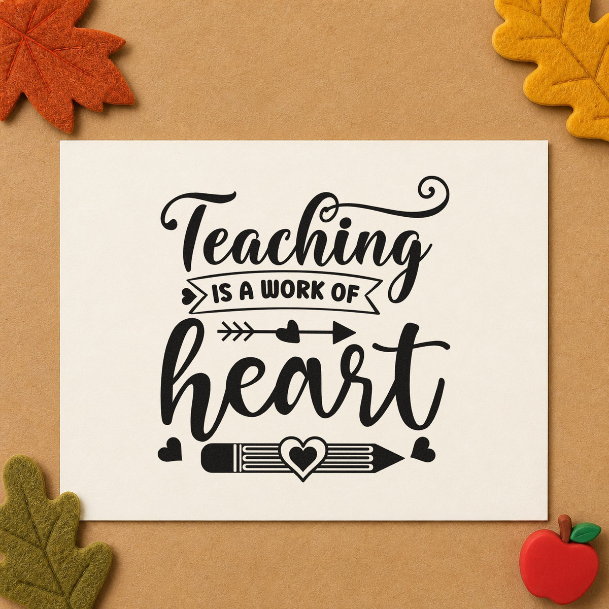 Teaching Work Of Heart Pencil Self-Inking Stamp in use 9