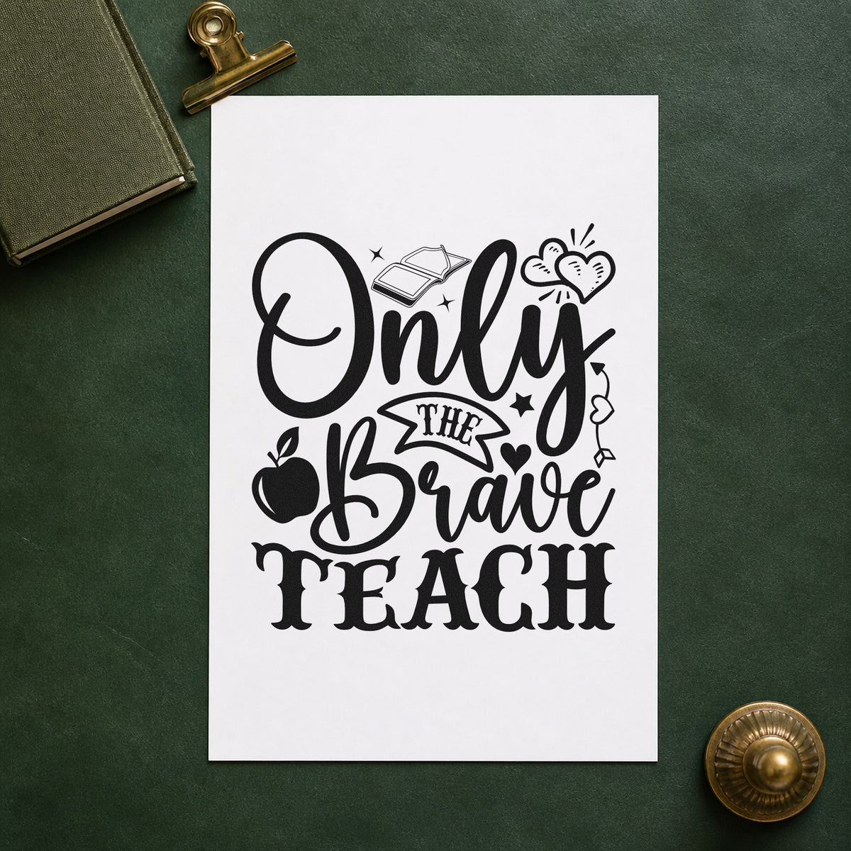 Only The Brave Teach Apple PSI Pre-Inked Stamp in use 9