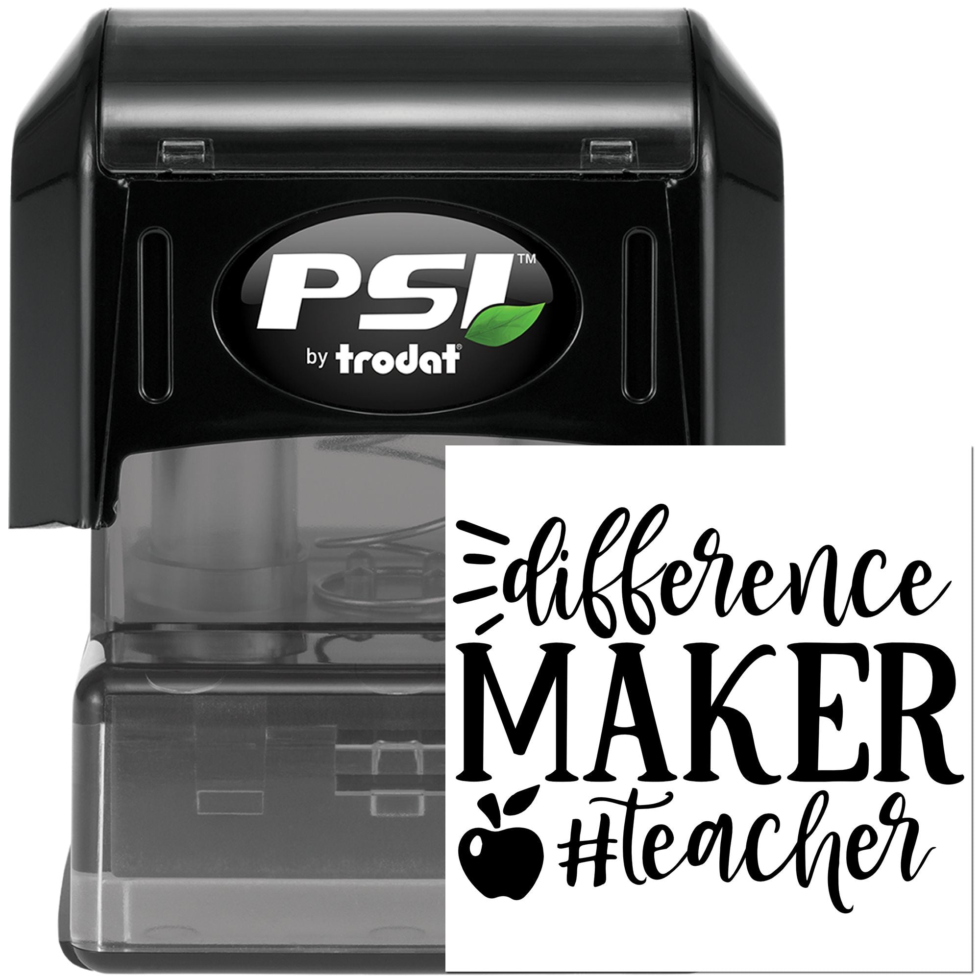 PSI by Trodat custom rubber stamp maker for teachers with difference maker #teacher stamp design