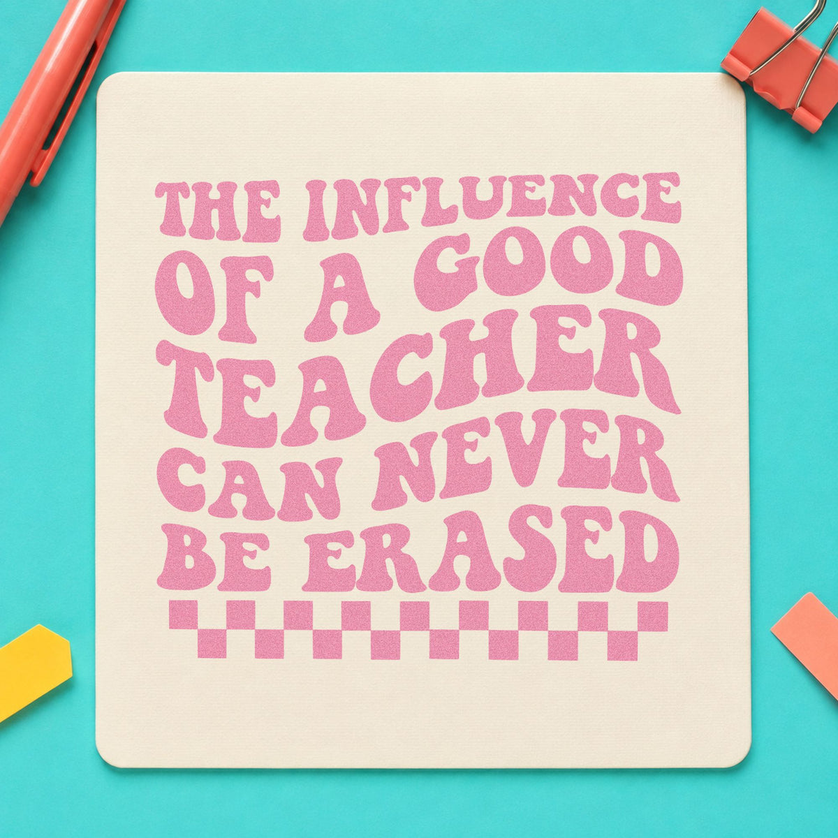 Self-Inking Good Teacher Lasting Influence Checkers Stamp in use 10