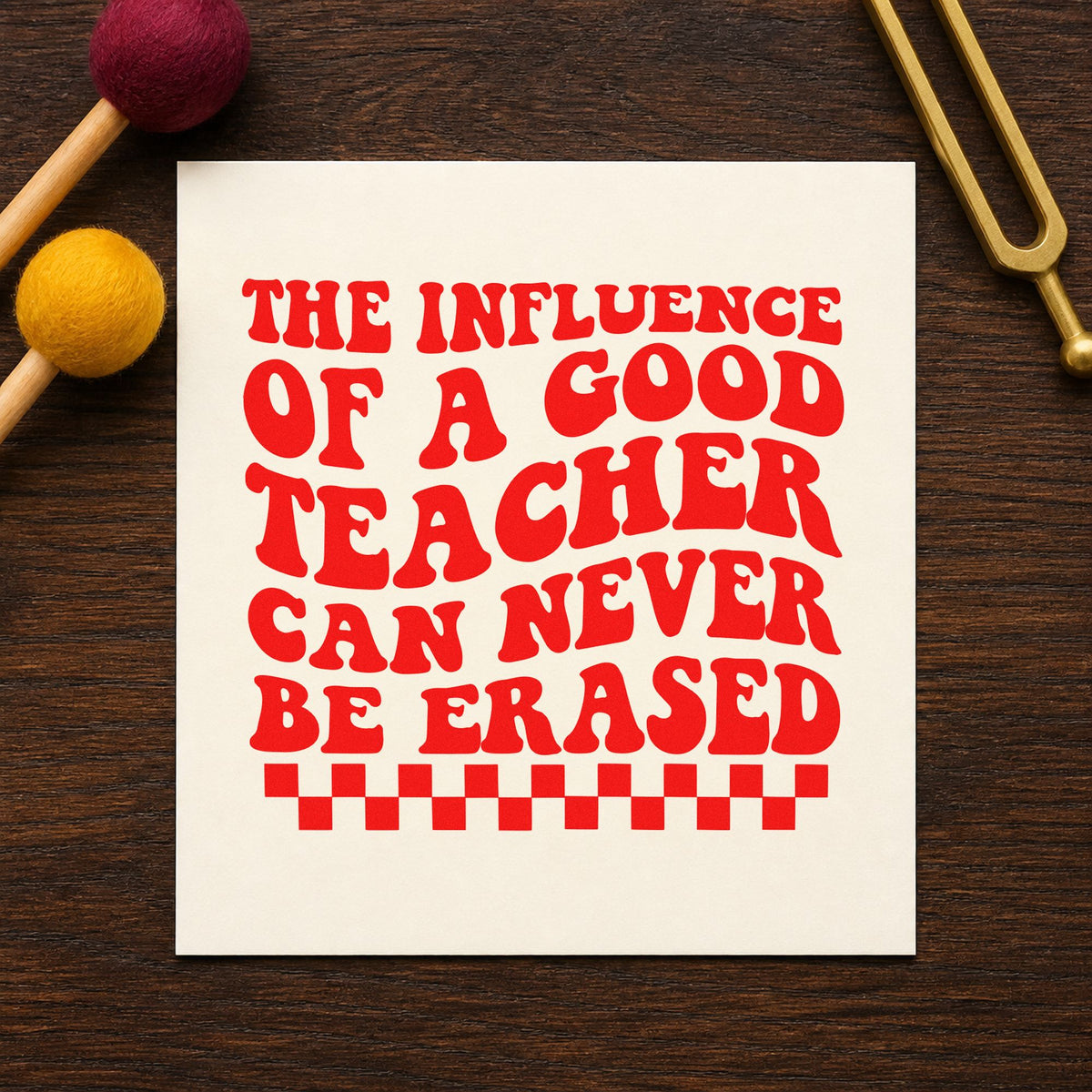Good Teacher Lasting Influence Checkers Slim Pre-Inked Stamp in use 7