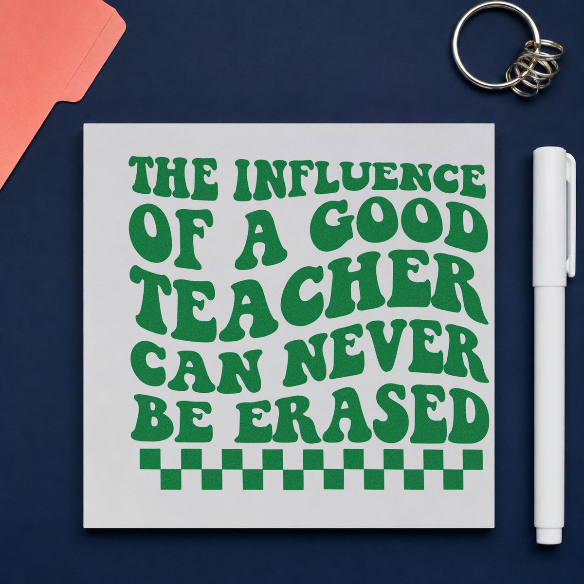 Good Teacher Lasting Influence Checkers Slim Pre-Inked Stamp in use 8