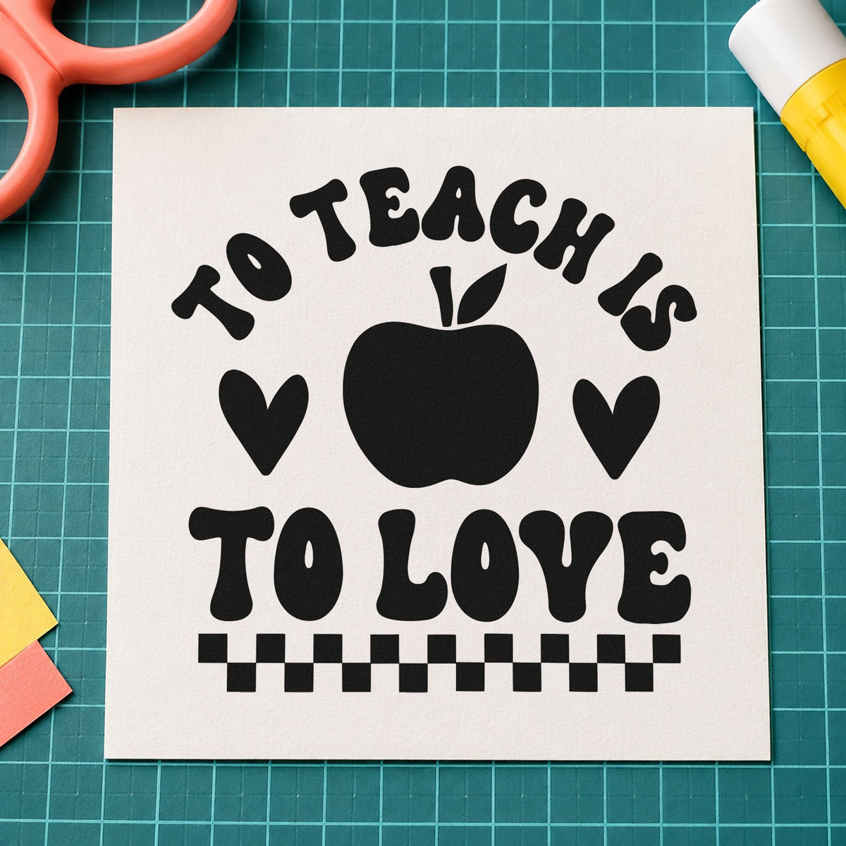 To Teach Is To Love Apple Pre-Inked Stamp – PSI in use 9