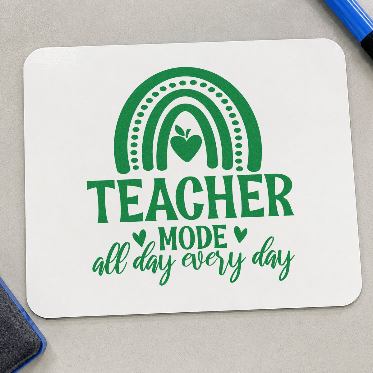 Teacher Mode Rainbow Apple Slim Pre-Inked Stamp in use 8