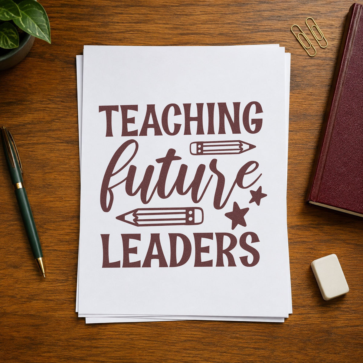 Teaching Future Leaders Pencils Pre-Inked Stamp – PSI in use 4