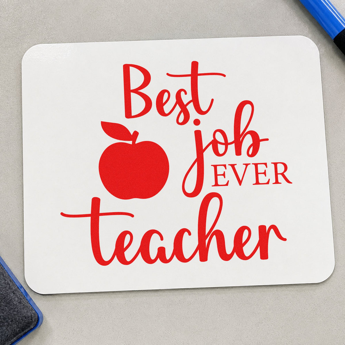 Best Job Ever Teacher Apple Pre-Inked Stamp – Slim in use 7