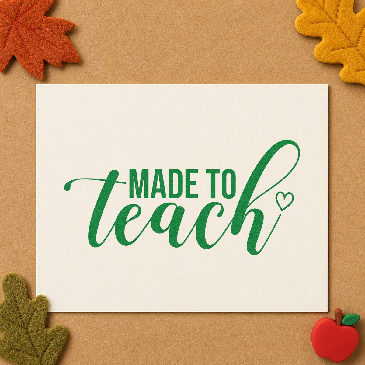 Made To Teach Outline Heart Self-Inking Craft Stamp in use 8