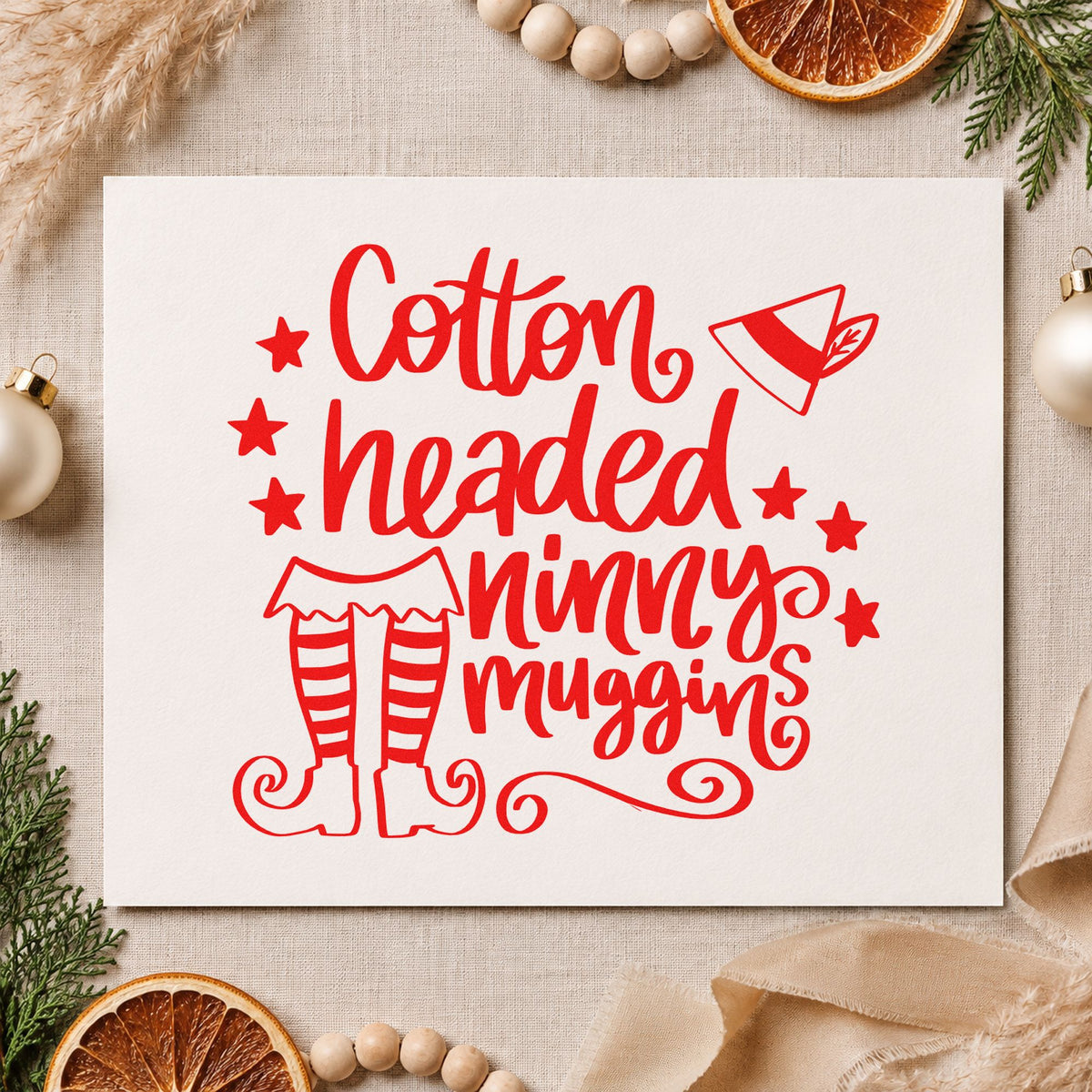 Cotton Headed Ninny Muggins Self-Inking Stamp in use 7
