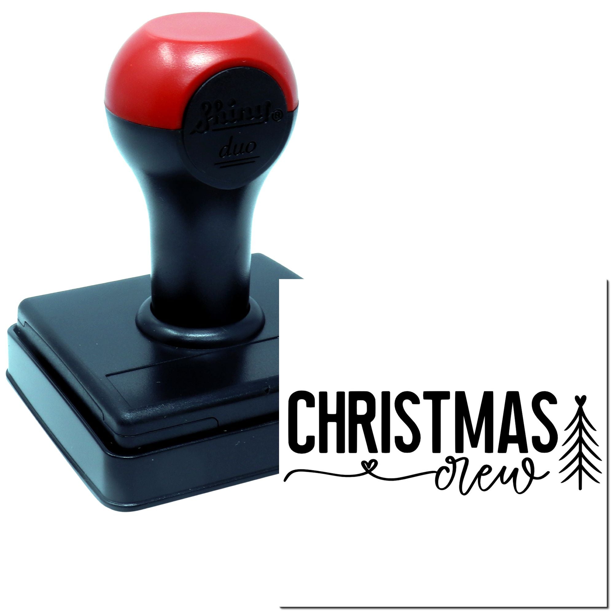 Self-inking rubber stamp with Christmas New design, ideal for holiday cards, crafts, and custom seasonal branding.