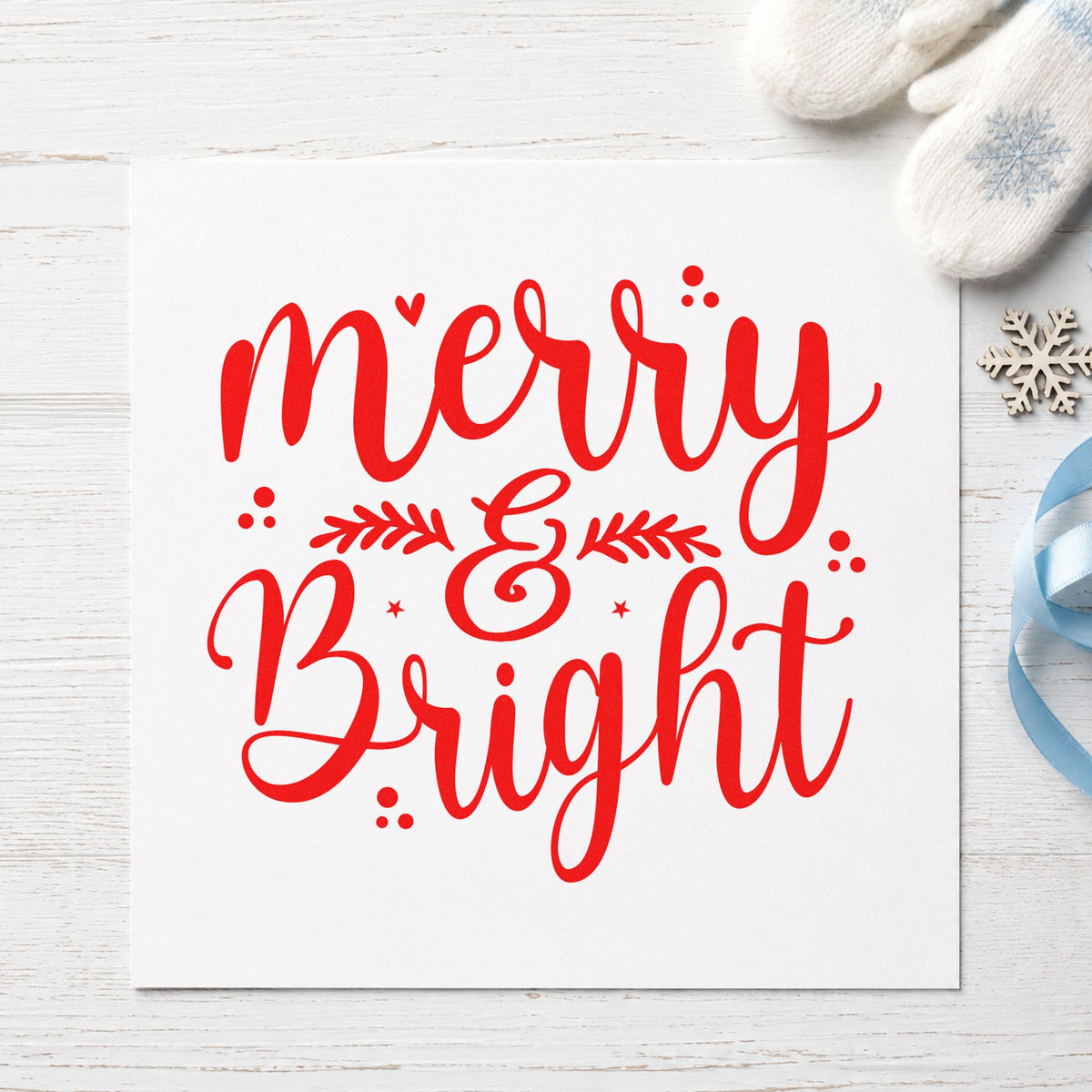 Merry & Bright Botanical Sprig Duo Hand Stamp in use 5