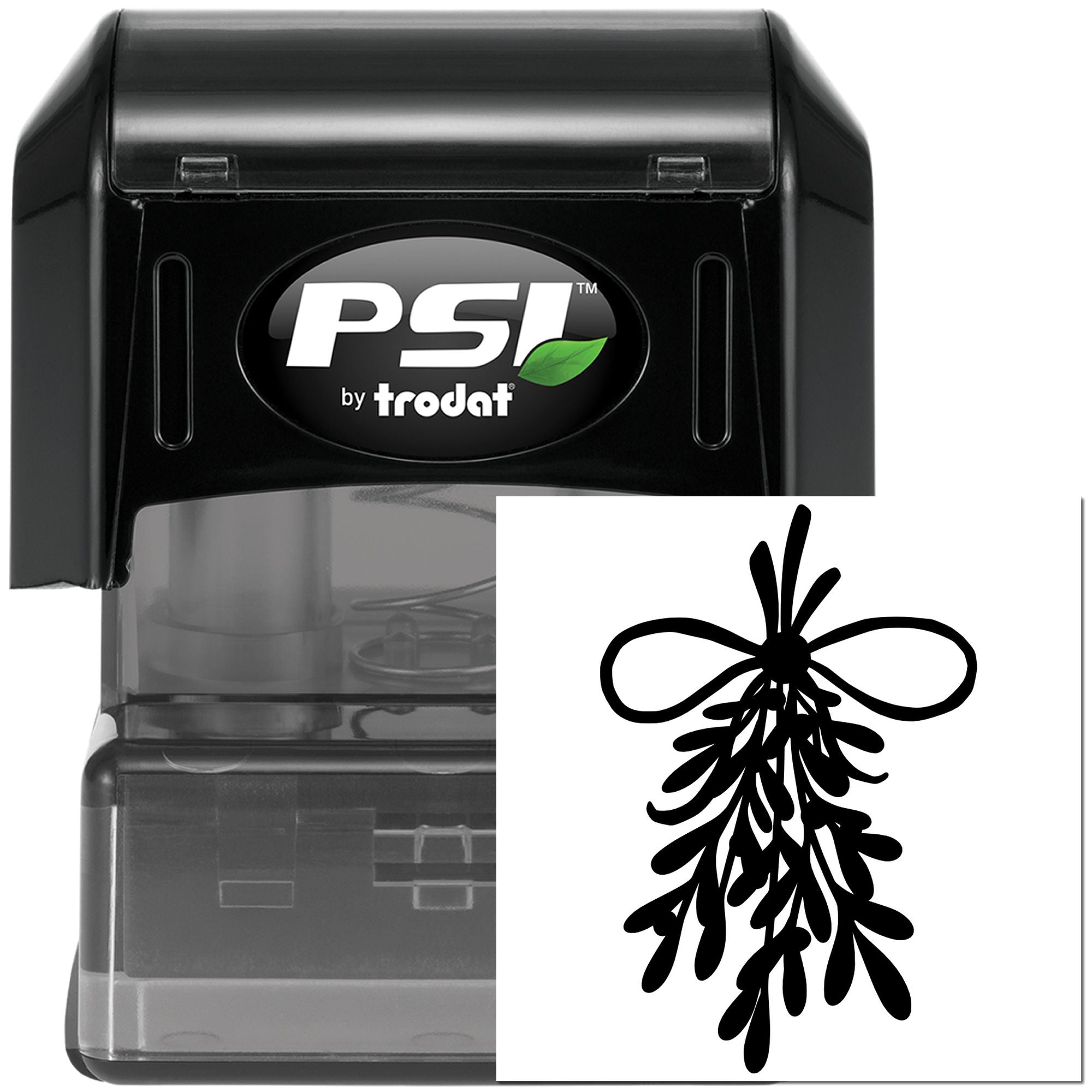 PSI by Trodat self-inking rubber stamp with decorative botanical design for custom crafting and business branding
