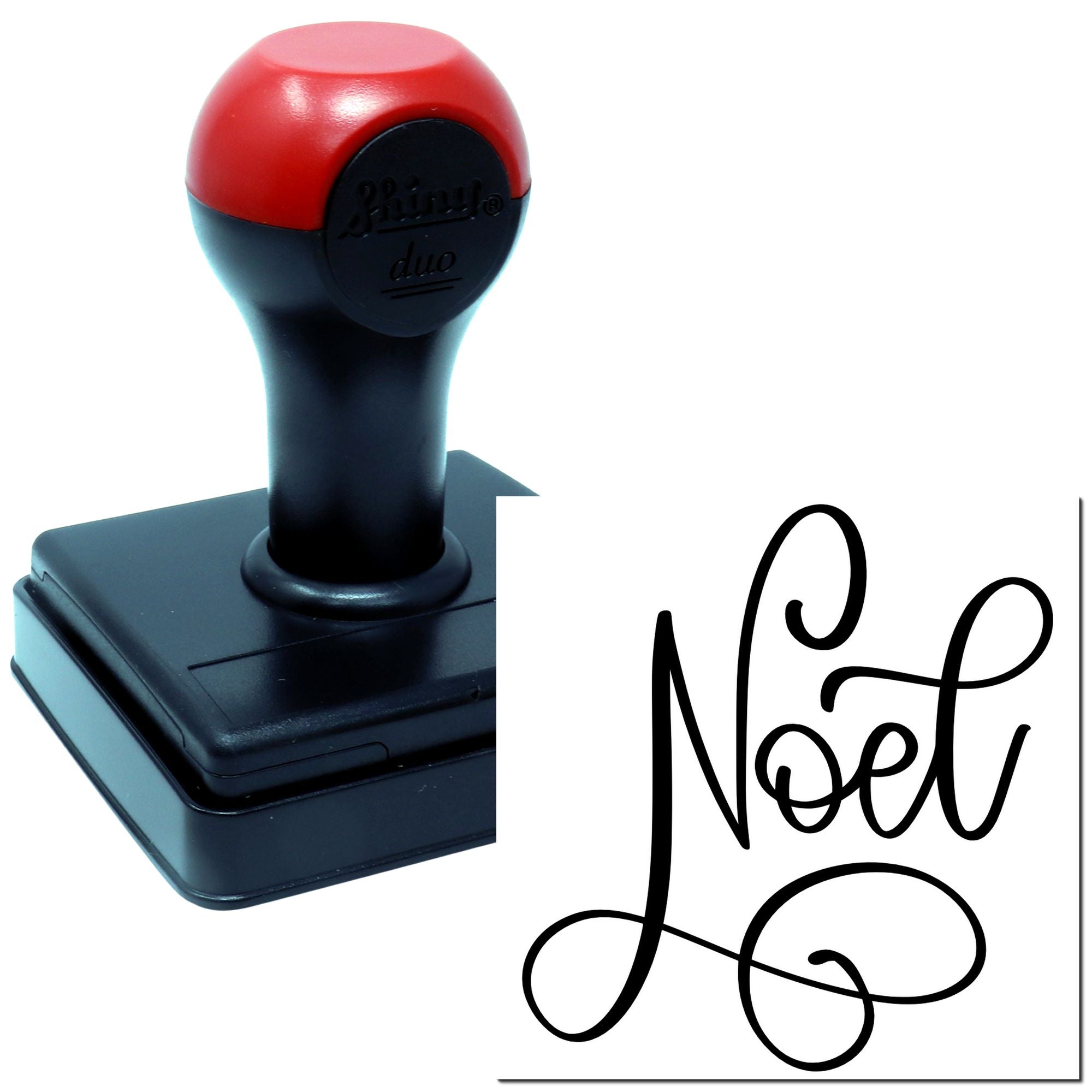 Self-inking rubber stamp with Note imprint for office paperwork and document marking