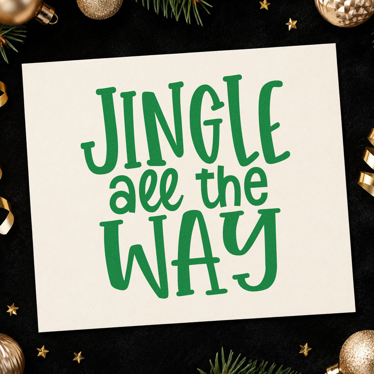 PSI Pre-Inked Jingle All The Way Lettering Stamp in use 3