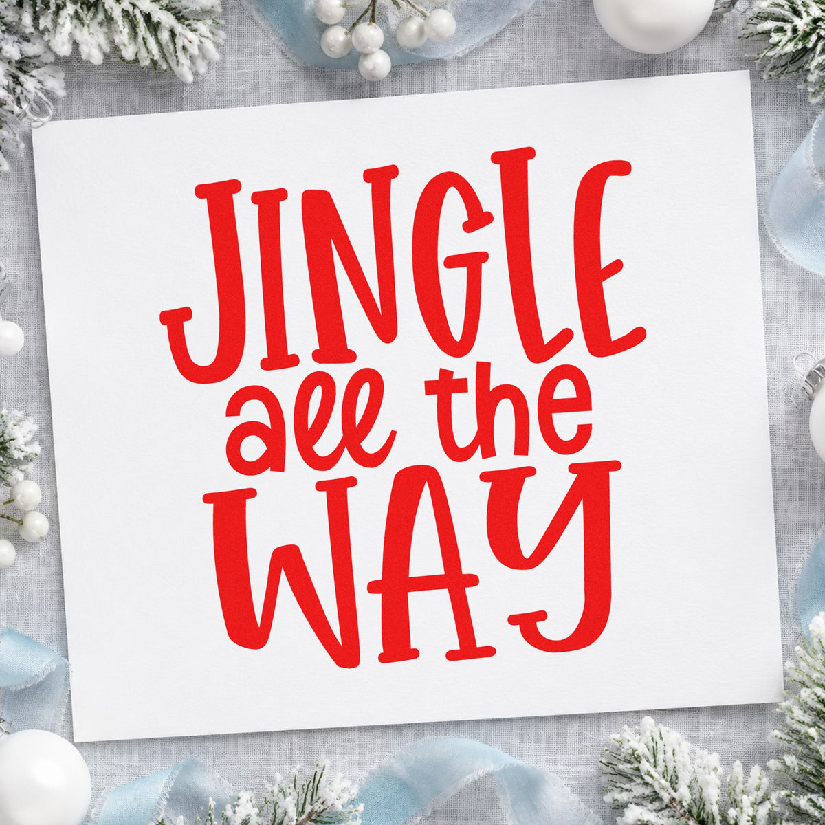 PSI Pre-Inked Jingle All The Way Lettering Stamp in use 5
