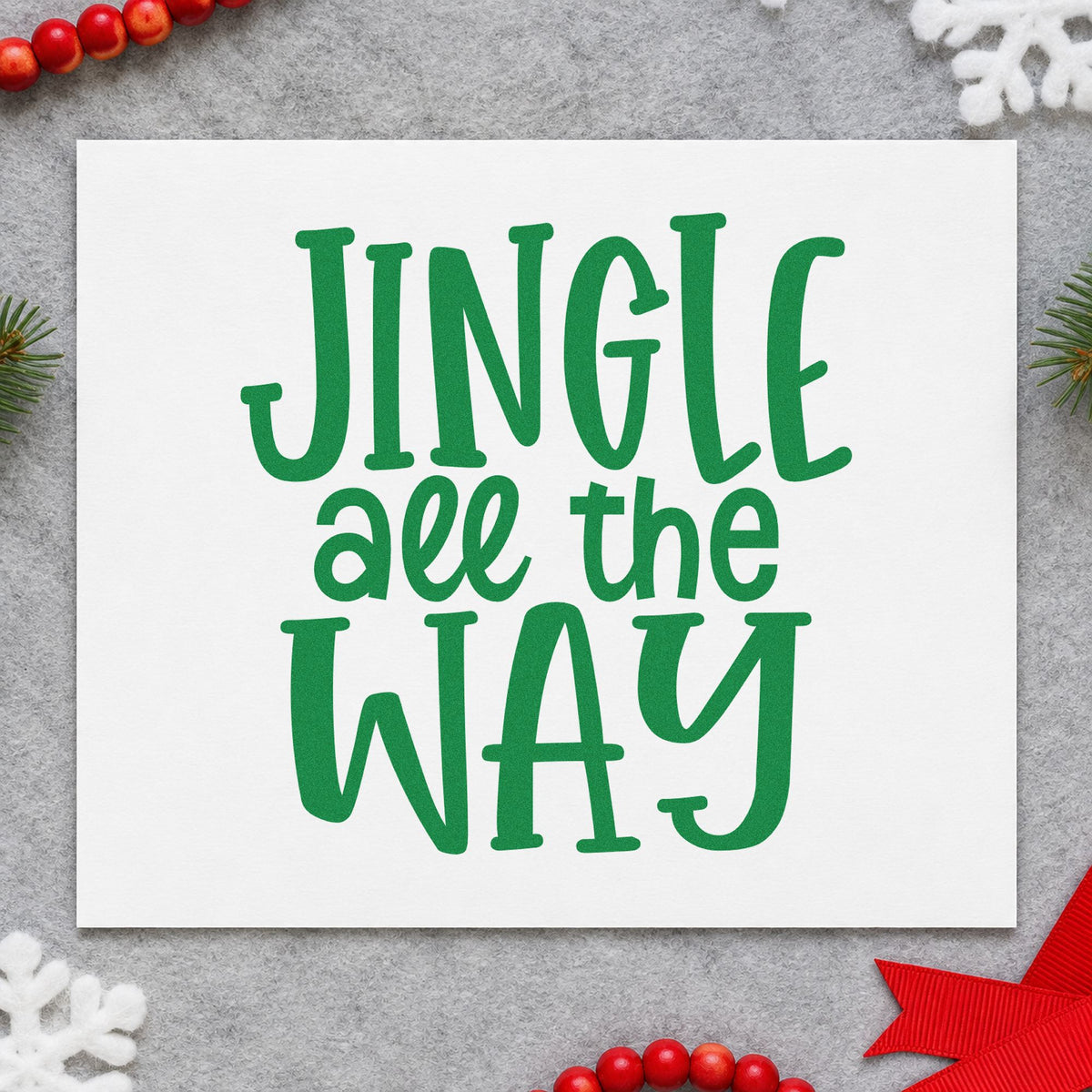 PSI Pre-Inked Jingle All The Way Lettering Stamp in use 8