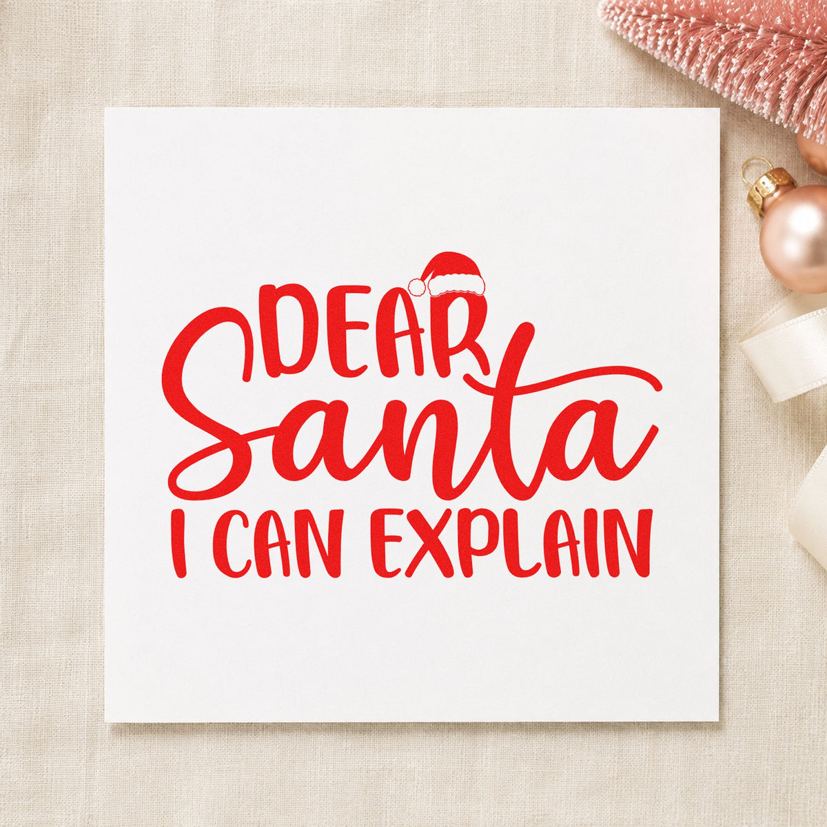 Dear Santa I Can Explain Stamp – Wood Handle in use 5