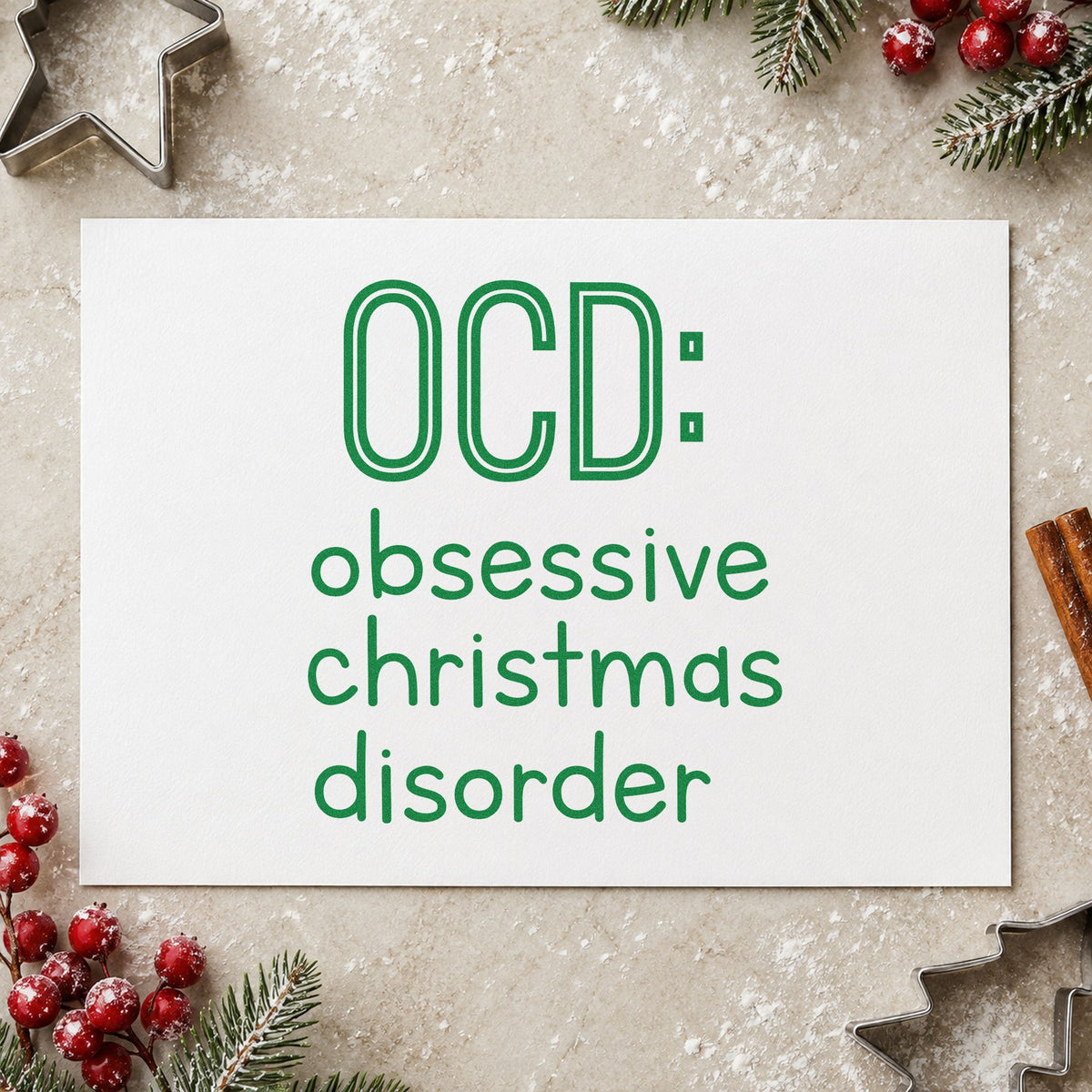 Obsessive Christmas Disorder Outline Detail Hand Stamp – Duo in use 6