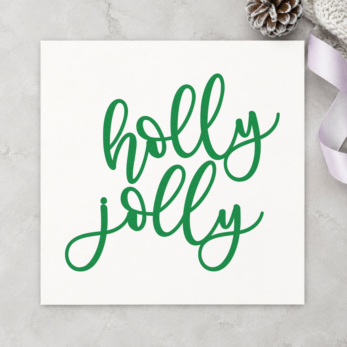 Pre-Inked Holly Jolly Stamp – PSI in use 3