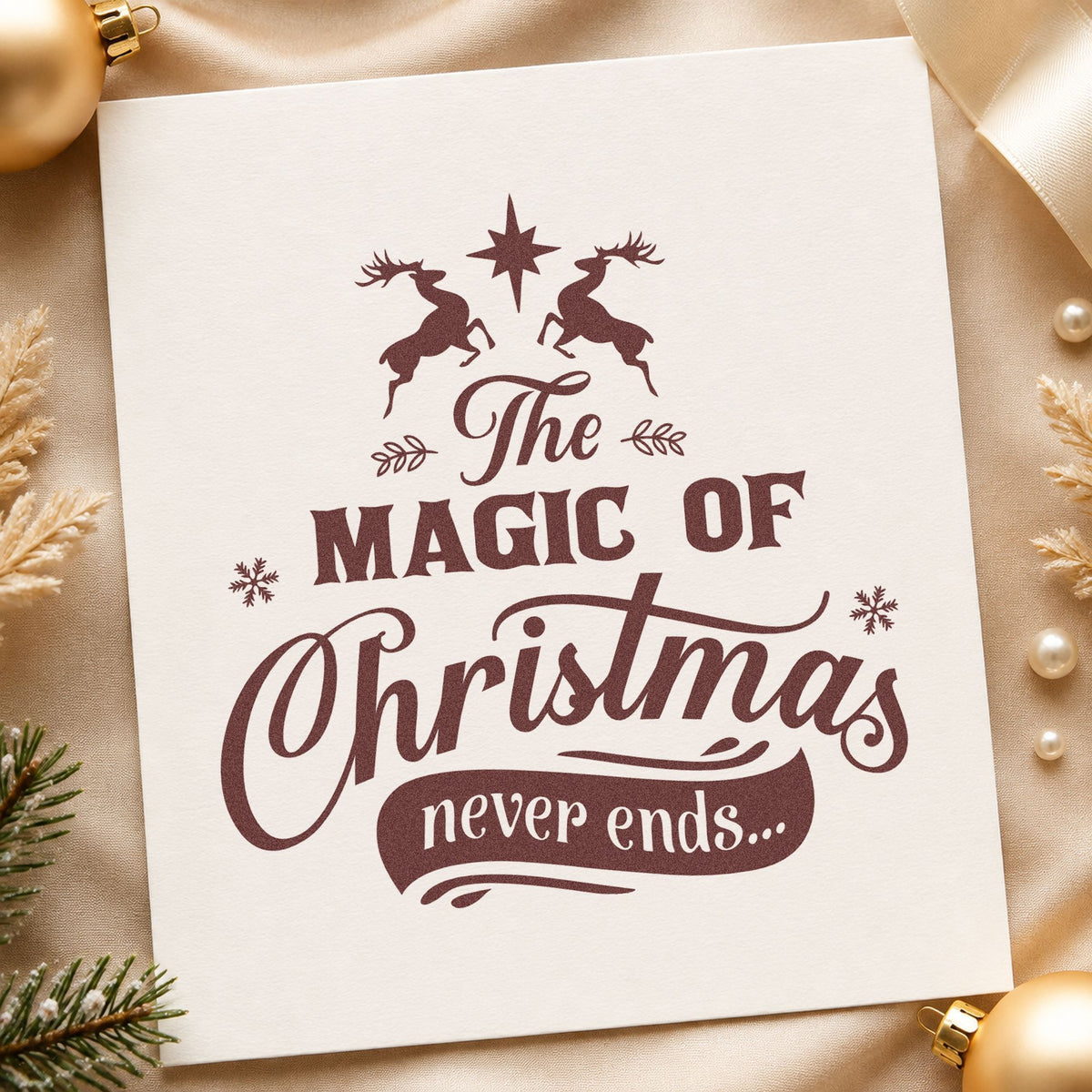 Magic Christmas Never Ends Stamp – Slim Pre-Inked in use 4