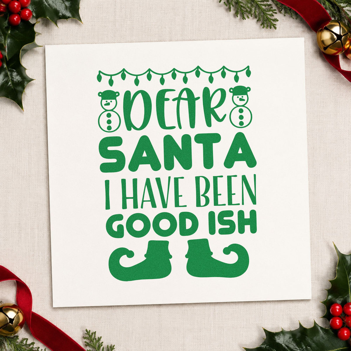 Dear Santa Good Ish Hand Stamp – Duo in use 6