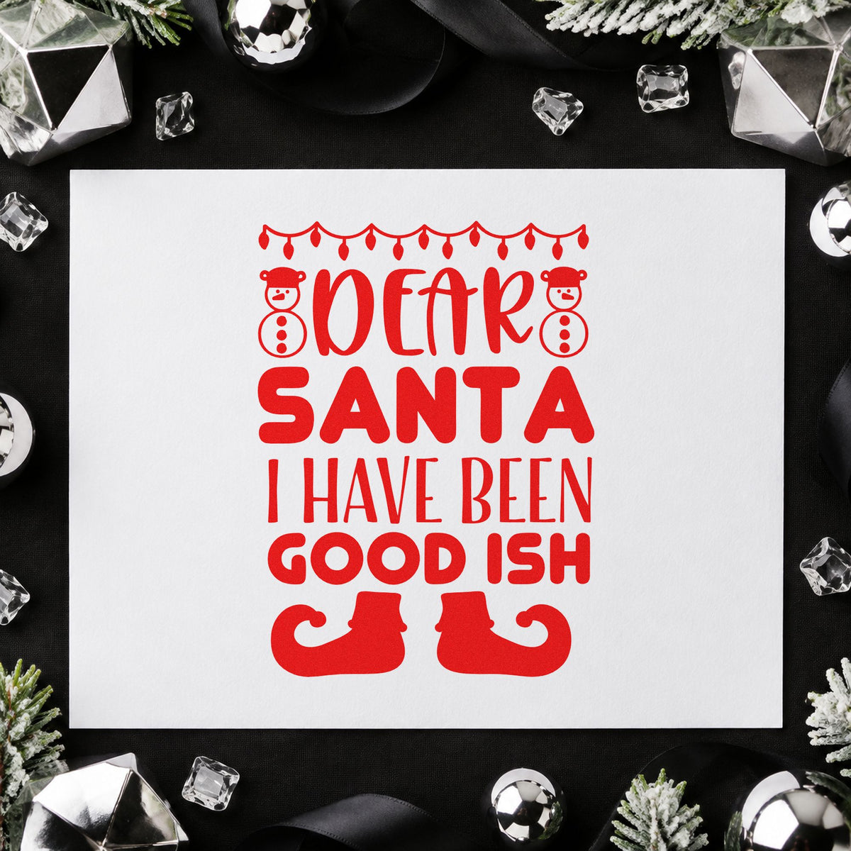 Dear Santa Good Ish Hand Stamp – Duo in use 7