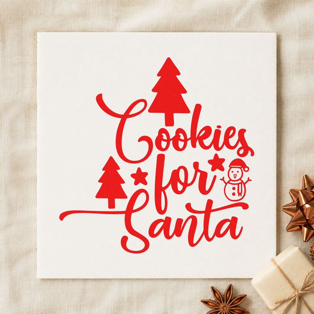 Cookies For Santa Trees Snowman Duo Hand Stamp in use 5