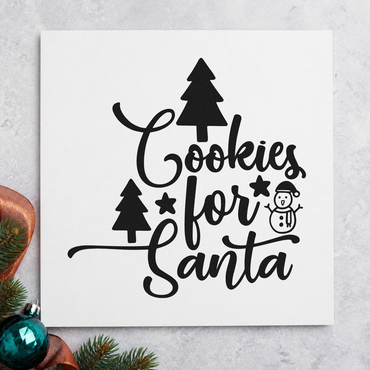 Cookies For Santa Trees Snowman Duo Hand Stamp in use 9