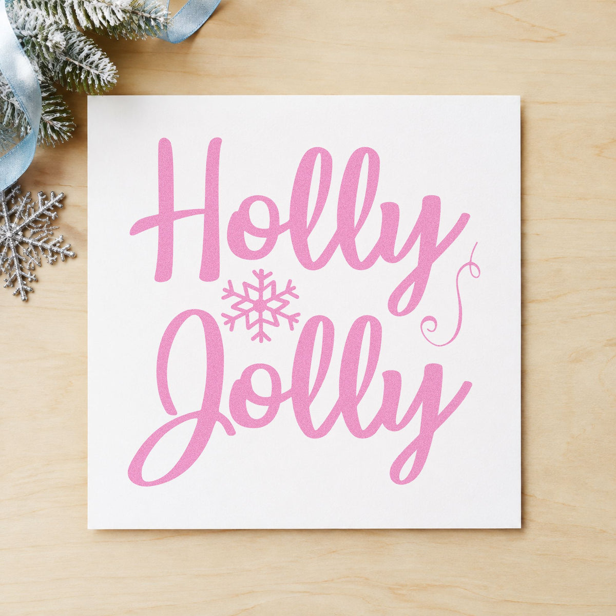 Holly Jolly Snowflake Self-Inking Stamp in use 10