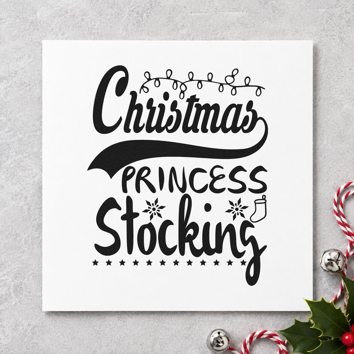 Christmas Princess Stocking Stamp – PSI Pre-Inked in use 9
