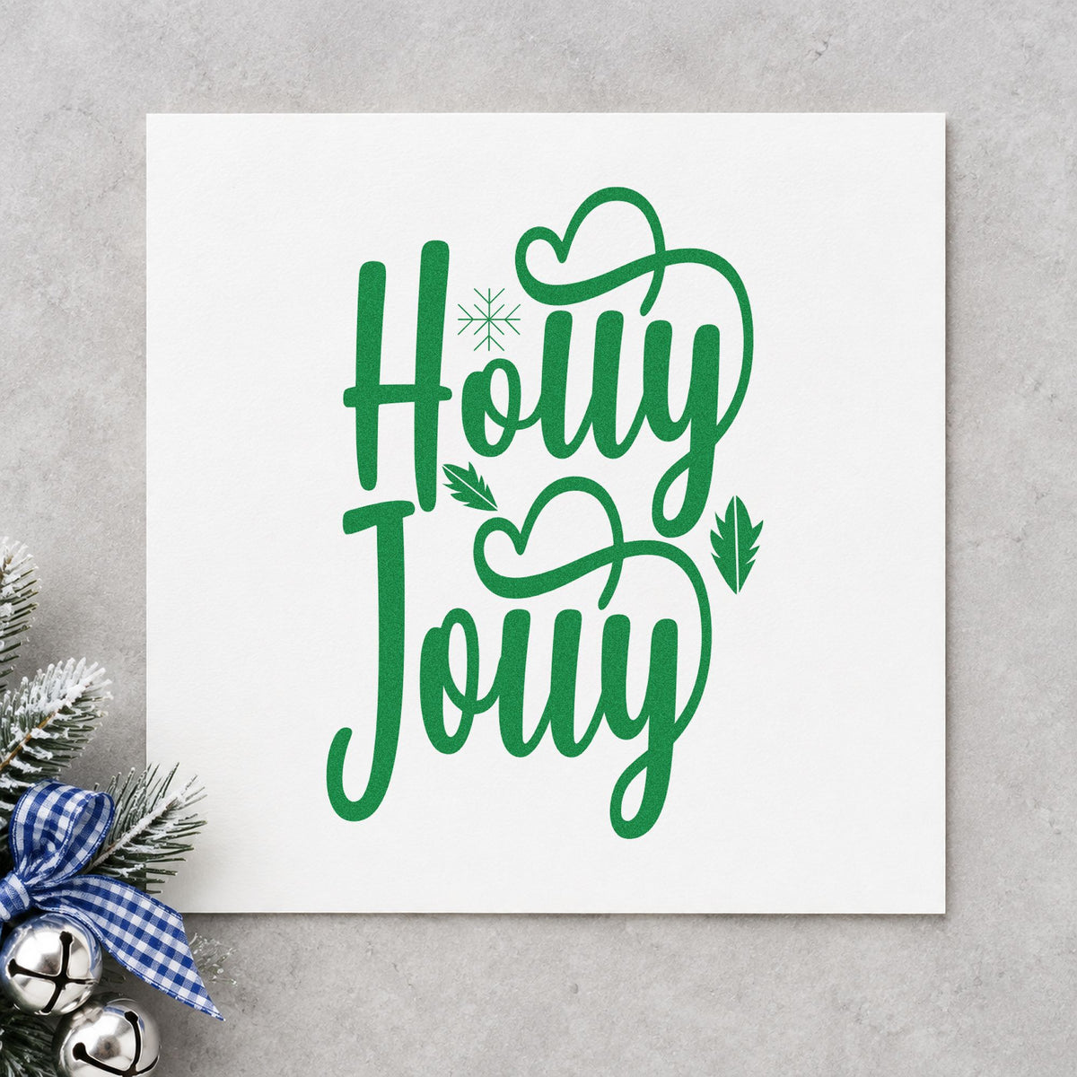 Holly Jolly Heart Accents Duo Hand Stamp in use 6