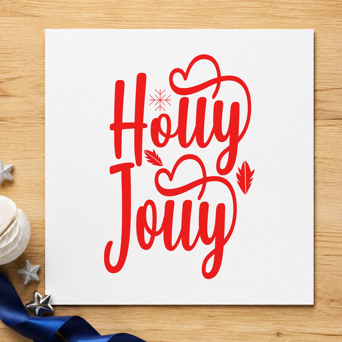 Holly Jolly Heart Accents Duo Hand Stamp in use 7
