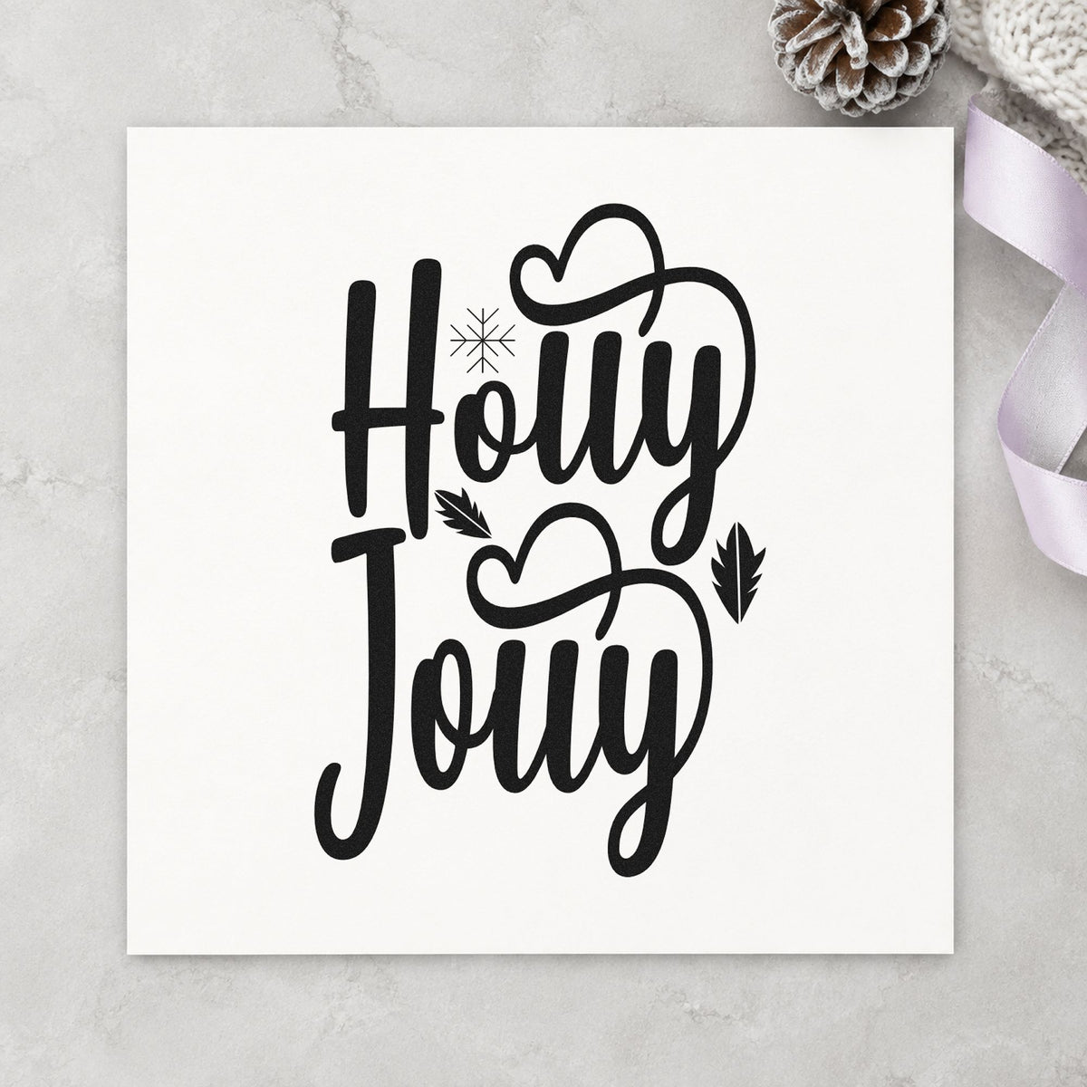 Holly Jolly Heart Accents Duo Hand Stamp in use 9