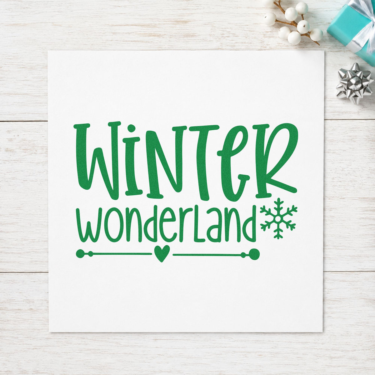 Winter Wonderland Snowflake With Hearts Pre-Inked Stamp – Slim in use 8
