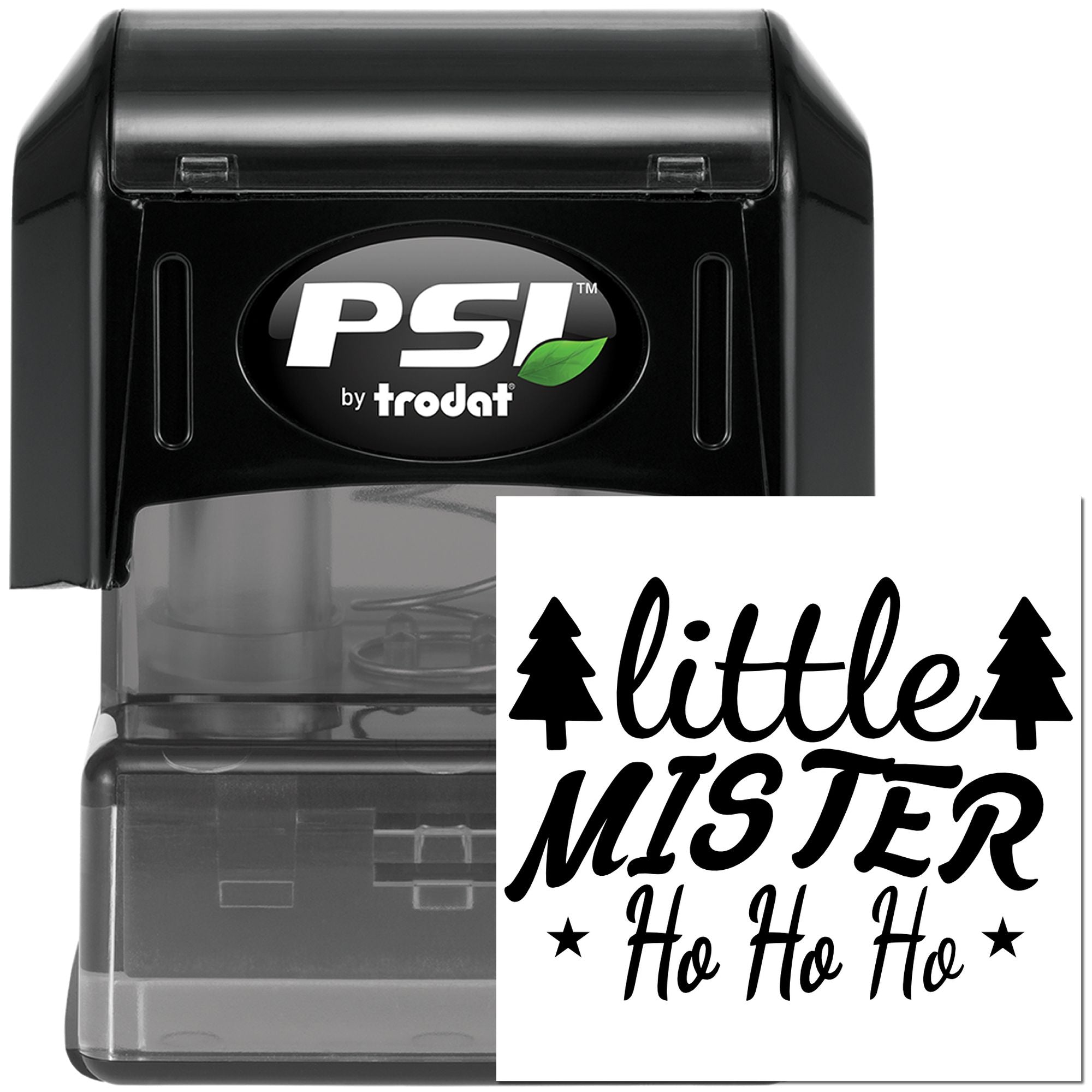 Little Mister Ho Ho Ho self-inking rubber stamp by PSI Trodat for Christmas cards, gift wrap, and holiday crafts