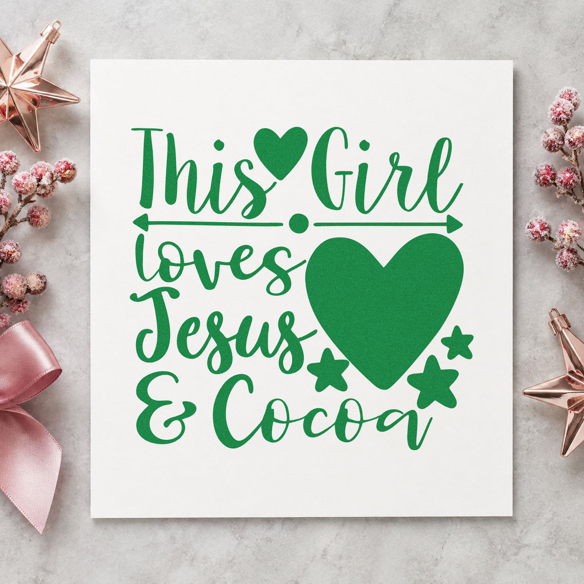 PSI Pre-Inked Girl Loves Jesus And Cocoa Stamp in use 6