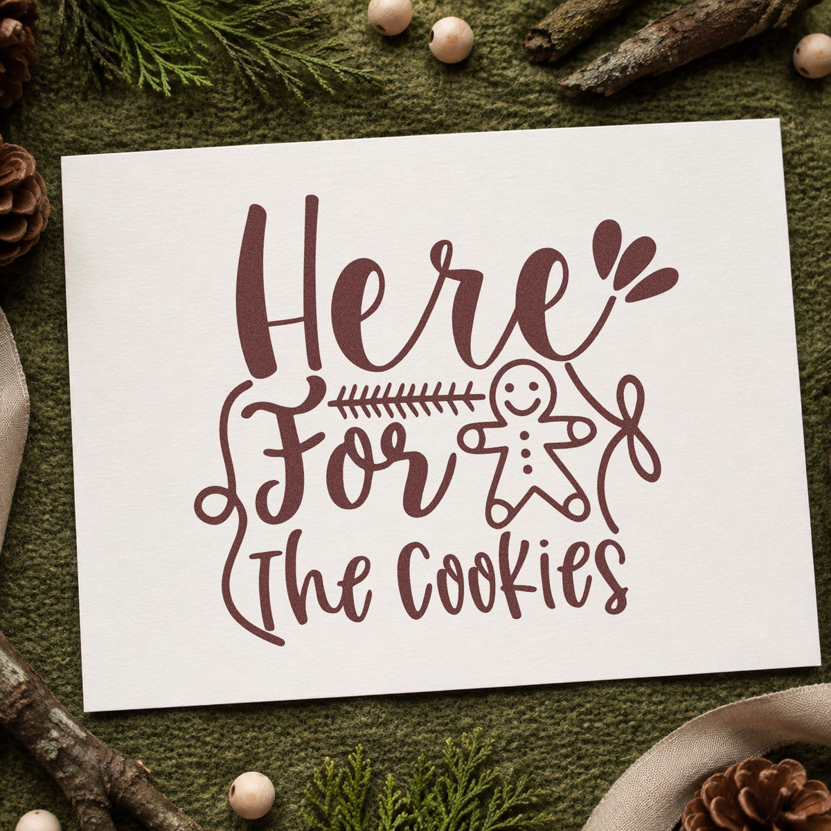 Here For The Cookies Self-Inking Stamp in use 4