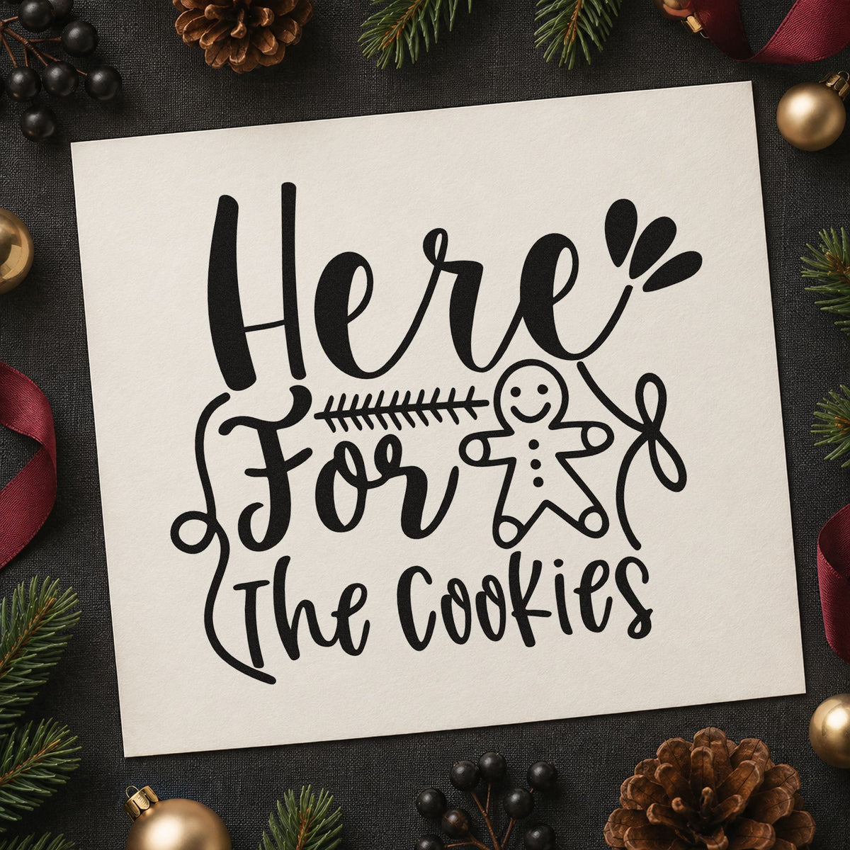 Here For The Cookies Self-Inking Stamp in use 9