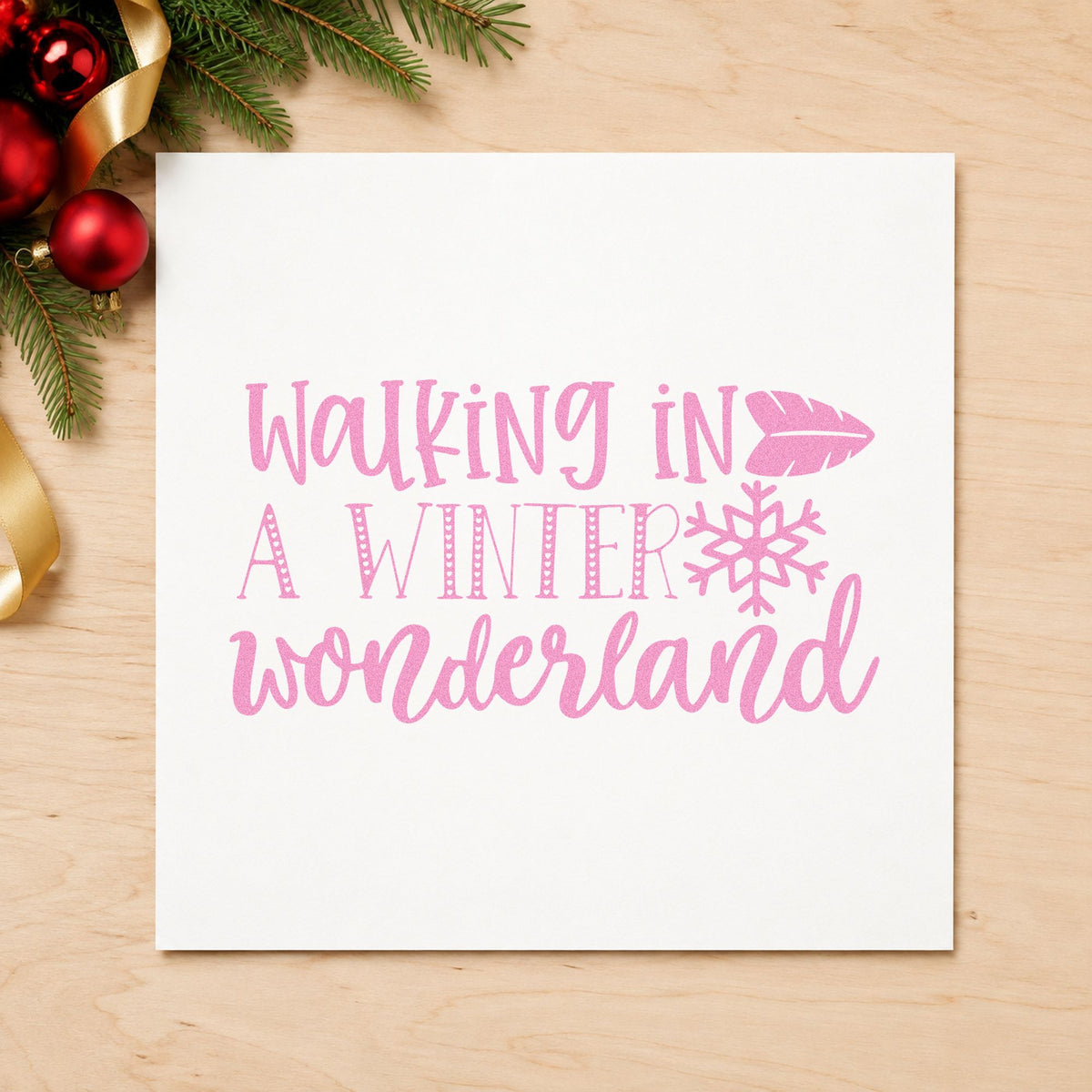 Walking In Winter Wonderland Self-Inking Stamp in use 10