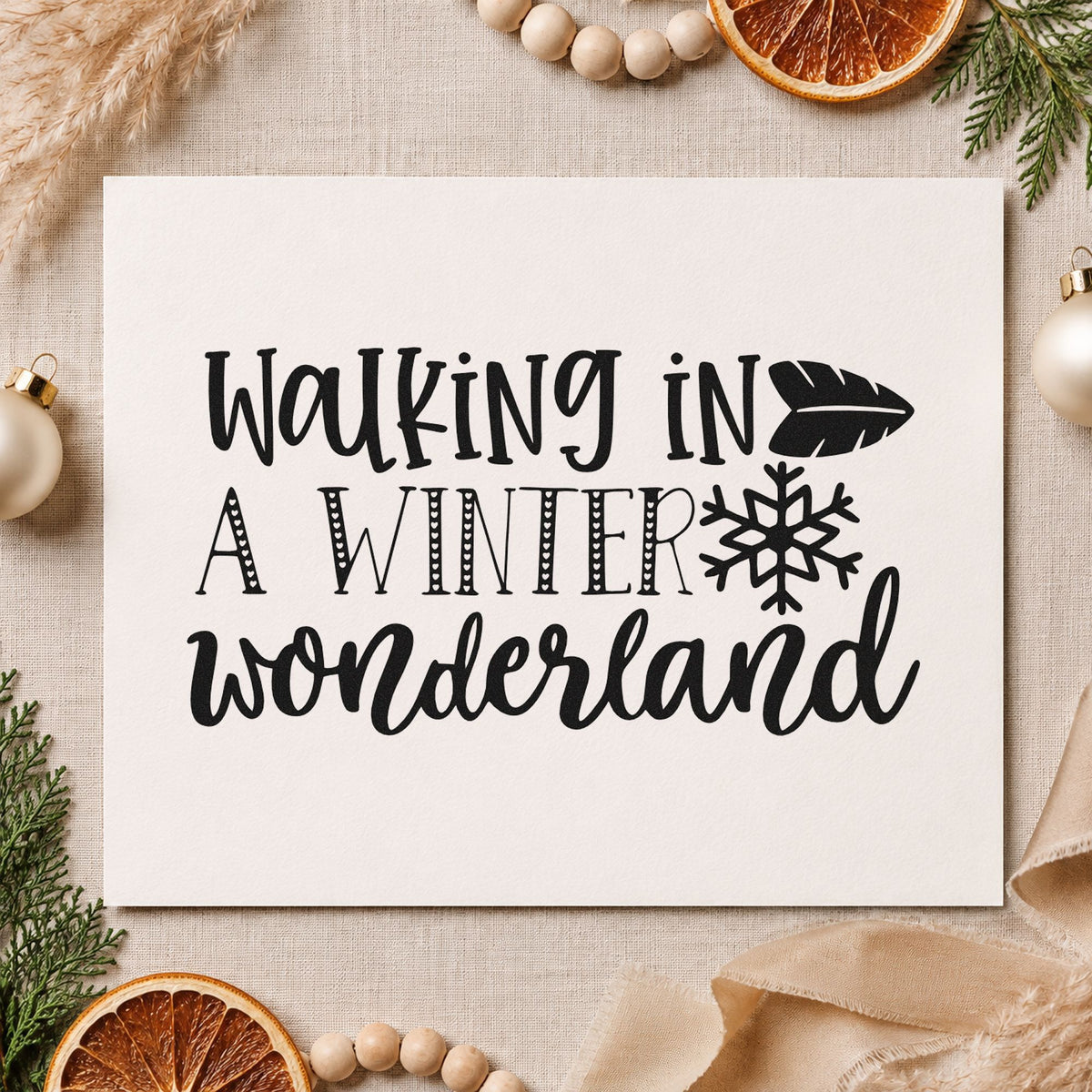 Walking In Winter Wonderland Self-Inking Stamp in use 9