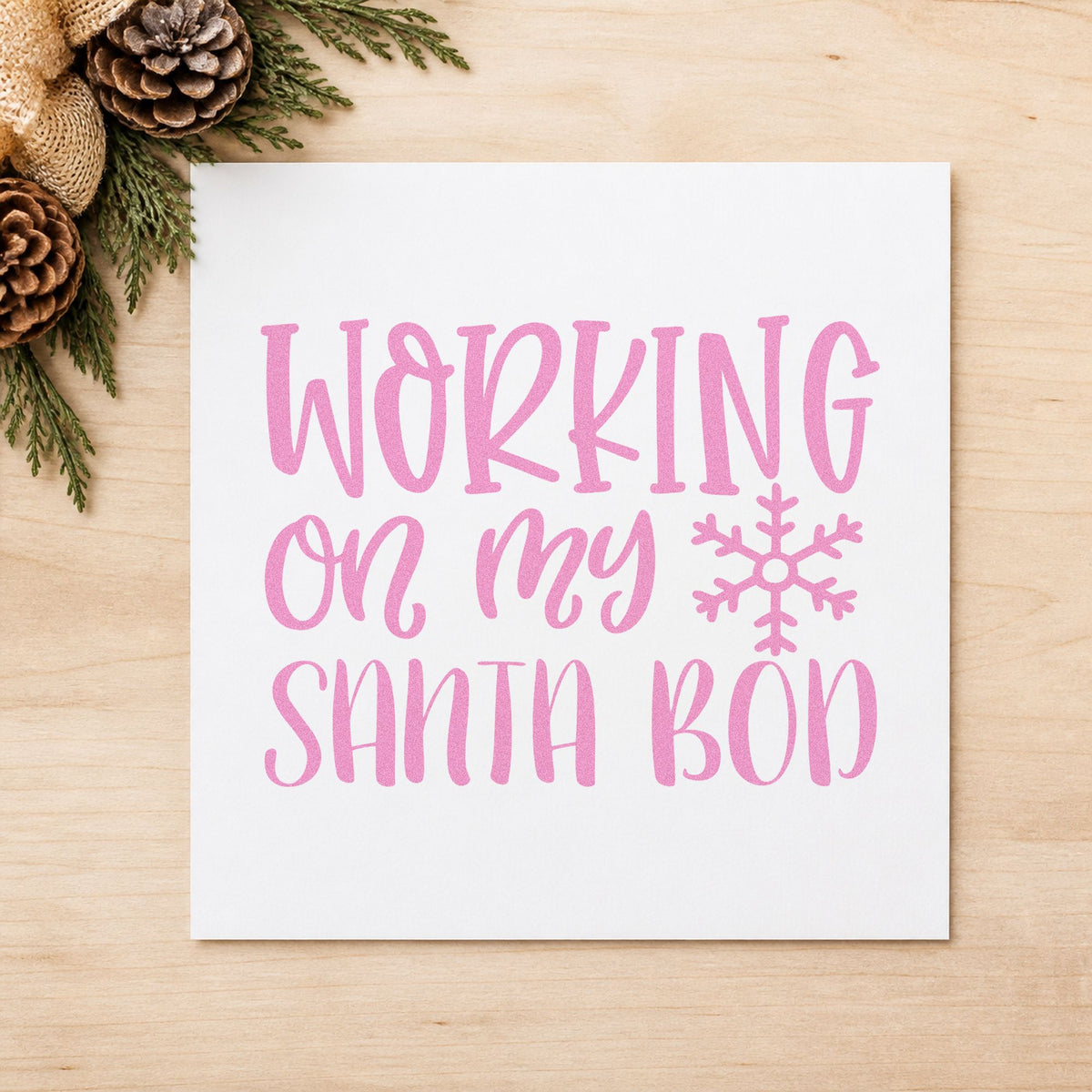 Working On My Santa Bod Rubber Stamp – Duo Hand in use 10