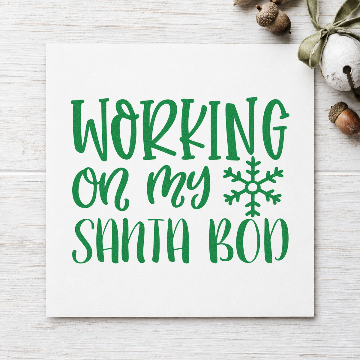 Working On My Santa Bod Rubber Stamp – Duo Hand in use 8