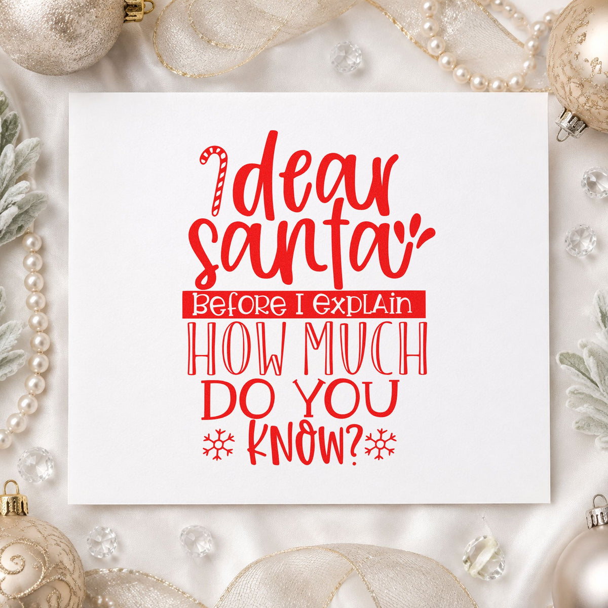 Dear Santa How Much Know Stamp – Self-Inking in use 5