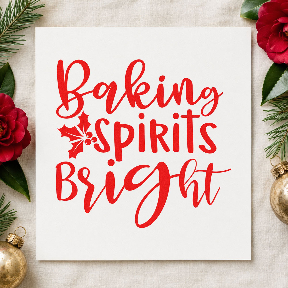 Baking Spirits Bright Holly Lettering Duo Hand Stamp in use 5