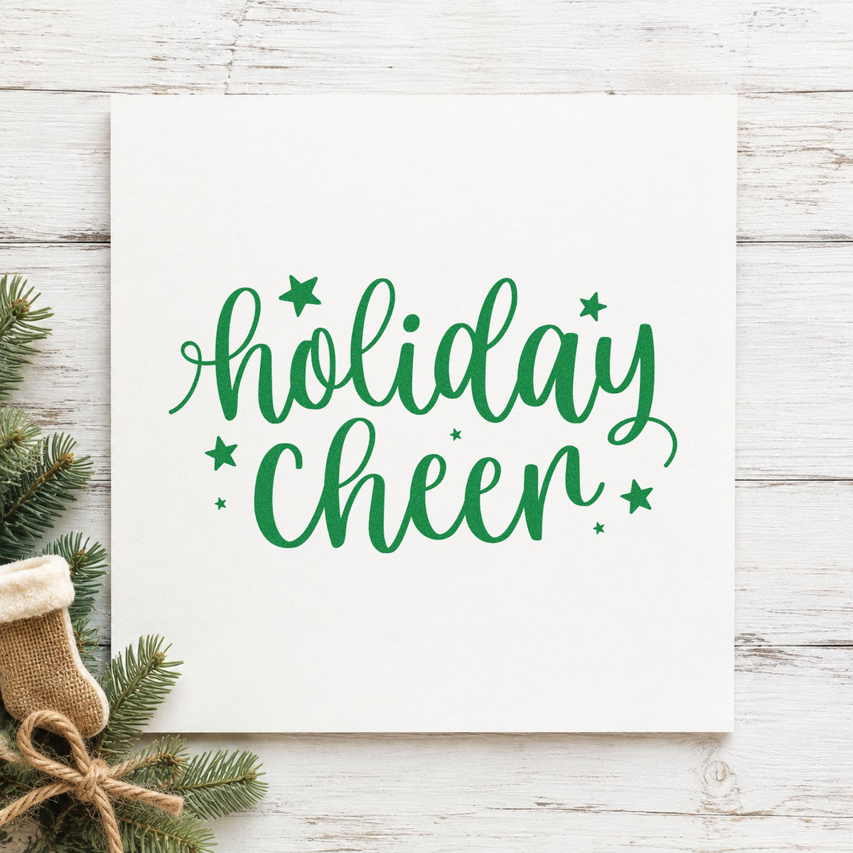 Holiday Cheer Pre-Inked Stamp – Slim in use 3